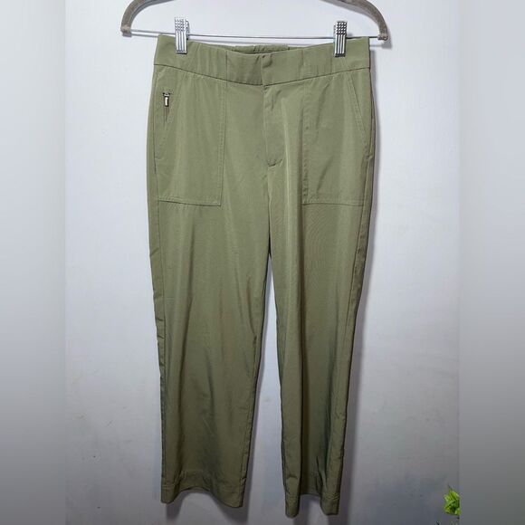 Athleta Tribeca Utility crop Pants in Laurel Olive Green Women’s size 2 EUC - Picture 3 of 10